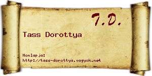 Tass Dorottya névjegykártya
